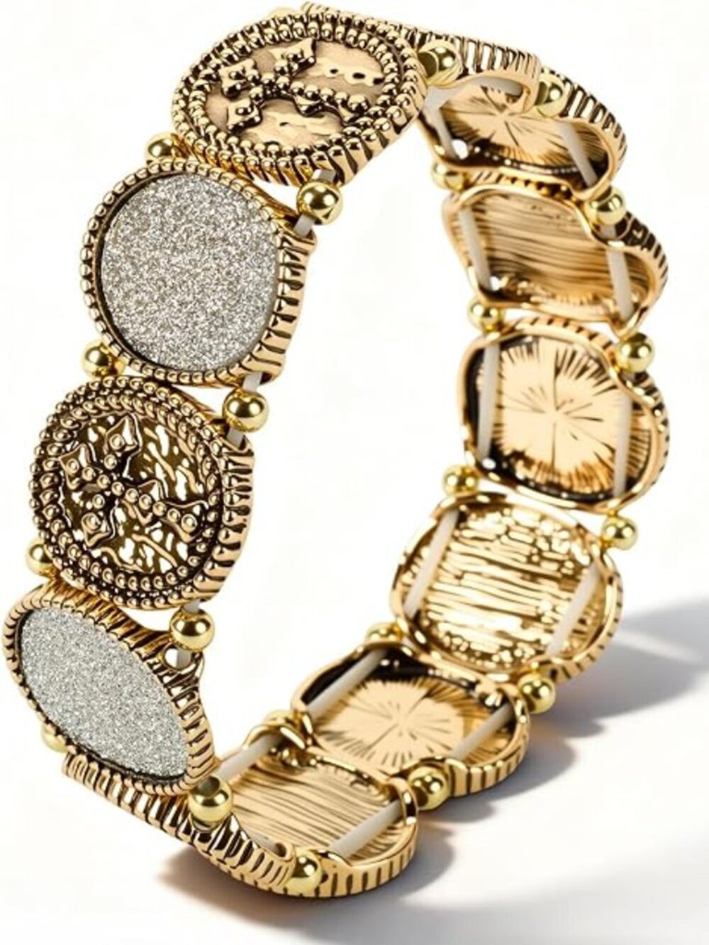 Hammered Vintage Statement Bracelet